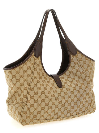 Beige Polyester Tote Bag