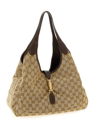 Beige Polyester Tote Bag