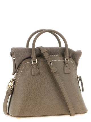 Gray Calfskin Shoulder Bag