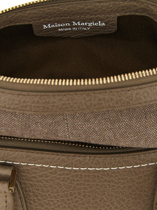Gray Calfskin Shoulder Bag