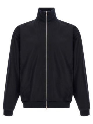 Blue Wool Full-Length Jacket