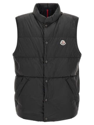 Black Polyamide Sleeveless Jacket