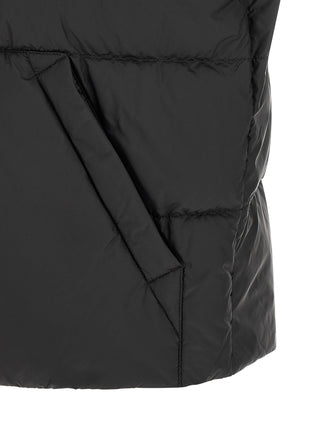 Black Polyamide Sleeveless Jacket