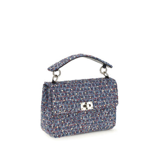 Blue Fabric Handbag