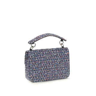 Blue Fabric Handbag