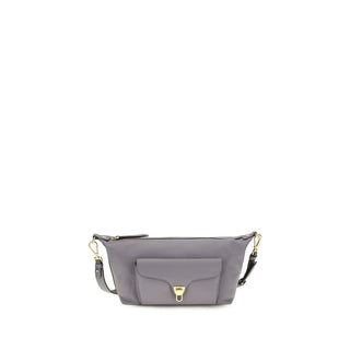 Bolso de Hombro Gris de Cuero de Ternero Bos Taurus  