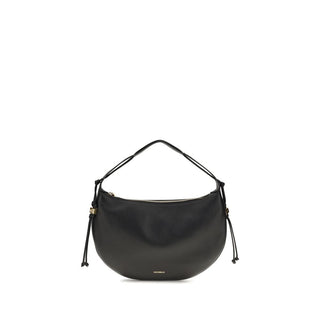 Bolso de hombro Bos Taurus de piel de becerro negra