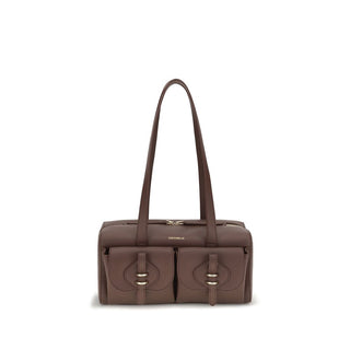 Bolso de hombro de cuero de becerro marrón Bos Taurus  