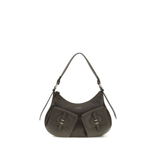 Bolso de hombro de cuero de becerro marrón Bos Taurus  