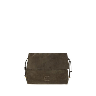 Bolso de hombro de cuero de becerro marrón Bos Taurus  