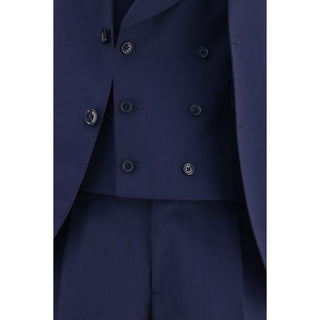 Blue Wool Oves Aries Two-Piece Suit