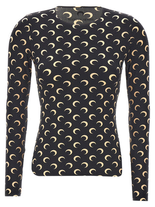 Black Polyamide Long Sleeve T-Shirt