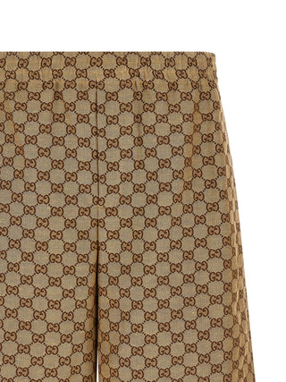 Beige Linen Bermuda Shorts