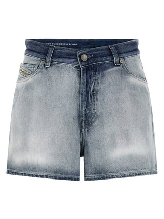 Blue Cotton Bermuda Shorts