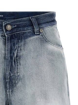 Bermudas de algodón azul