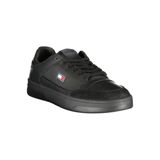 Black Polyurethane Men's Sneaker