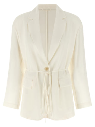 Beige Silk Blazer