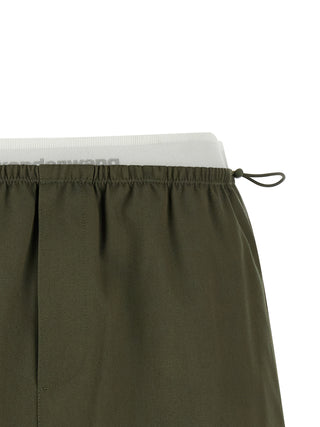Bicolor Cotton Long Skirt
