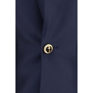 Vestido casual azul de lana Oves Aries