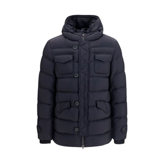 Black Polyester Full-Length Jacket