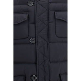 Black Polyester Full-Length Jacket