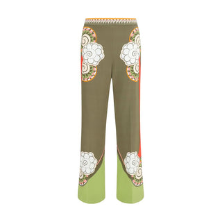 Multicolor Viscose Casual Pants