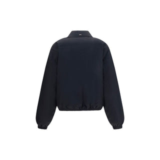 Chaqueta negra de algodón de largo completo