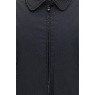 Chaqueta negra de algodón de largo completo