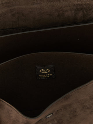 Brown Calfskin Shoulder Bag