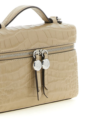 Beige Cowhide Shoulder Bag