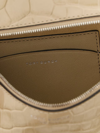 Beige Cowhide Shoulder Bag