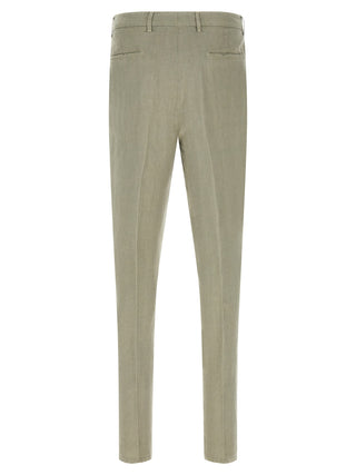 Bicolor Linen Casual Pants