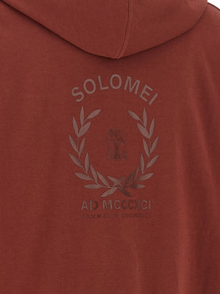 Sudadera de algodón burdeos