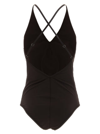 Brown Polyamide One-Piece Swimsuit