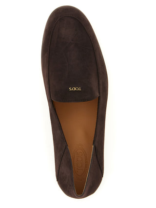 Mocasines slip-on de piel de cabra marrón