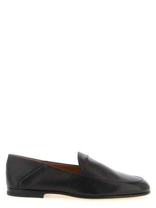 Mocasines sin cordones de piel de cordero negra