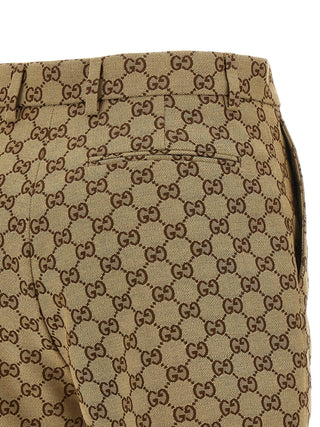 Beige Cotton Bermuda Shorts
