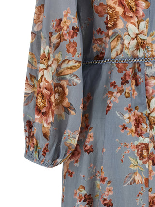 Blue Linen Long Dress
