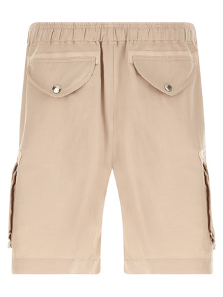 Beige Linen Bermuda Shorts