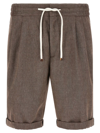 Bermudas marrones de lino
