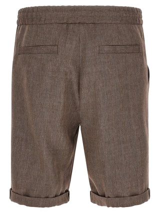 Bermudas marrones de lino