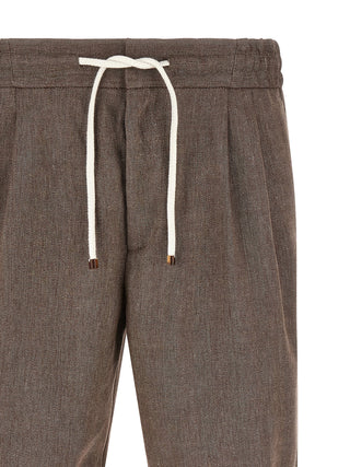 Bermudas marrones de lino
