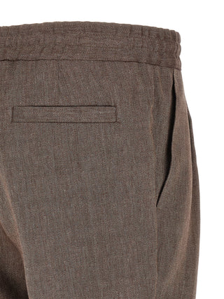 Bermudas marrones de lino