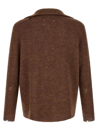 Brown Linen Cardigan