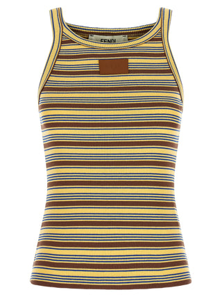 Multicolor Cotton Sleeveles T-Shirt