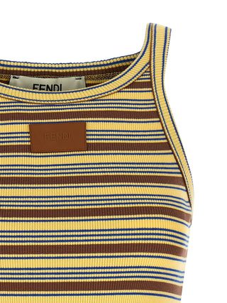 Multicolor Cotton Sleeveles T-Shirt