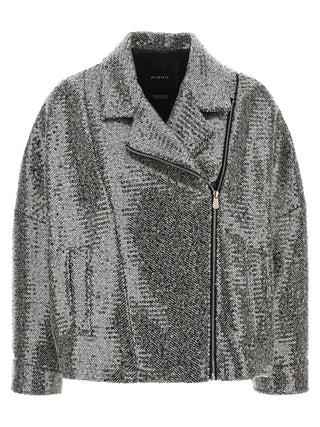 Silver Polyester Bomber