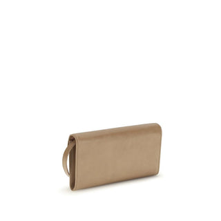 Bolso de mano Bos Taurus de piel de becerro beige