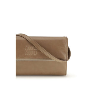 Bolso de mano Bos Taurus de piel de becerro beige