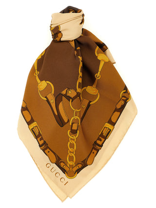 Brown Silk Foulard